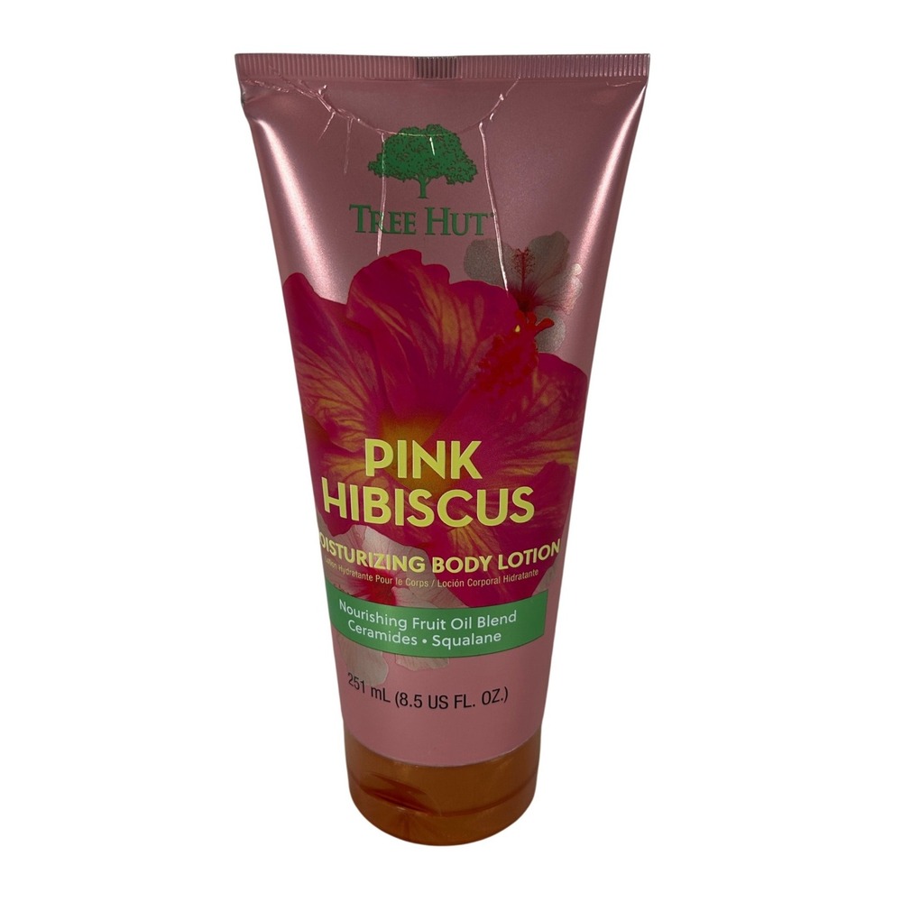 Tree Hut Pink Hibiscus Moisturizing Body Lotion 8.5oz Ceramides Squalane NEW